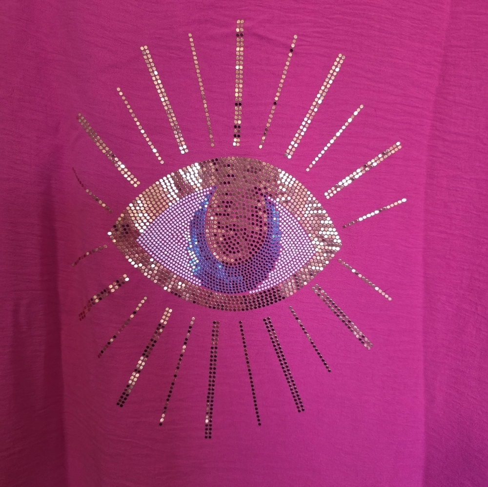 Evil Eye Embroidered Swim Cover-Up - Picture 4 of 7